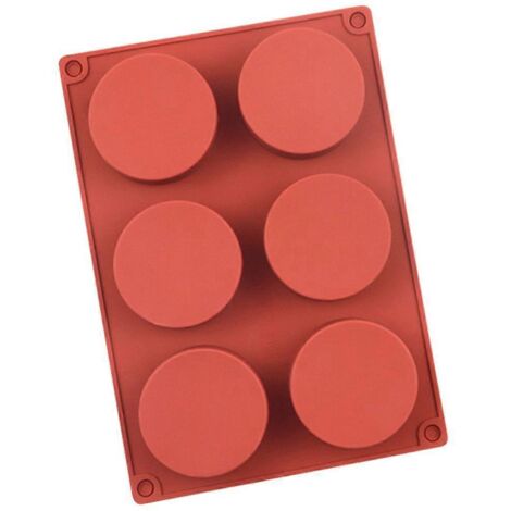 Moule à gâteau rond en silicone antiadhésif 6 cavités pour cuisson de pain et chocolat (1/4)