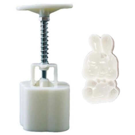 Moule à Mooncake en Forme de Lapin 50g, Tampon à Pâtisserie pour Pressage Manuel (1/4)