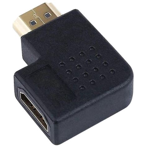 Connecteur de Prolongation HDMI 90° Droite pour Téléviseurs - Compatible avec Câbles HDMI (1/4)