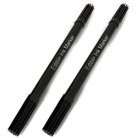 Lot de 2 stylos décorateurs alimentaires à pointe fine et épaisse pour gourmets (1/4)