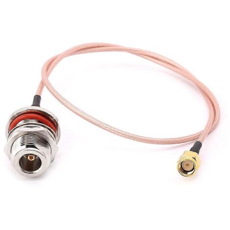 Câble RF coaxial RG316 avec connecteur mâle SMA et embase femelle, longueur 50 cm pour antenne et équipement radio. (1/4)