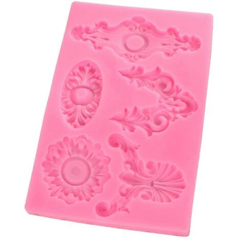 Moule en Silicone 3D Baroque pour Chocolat et Décoration de Desserts (1/4)