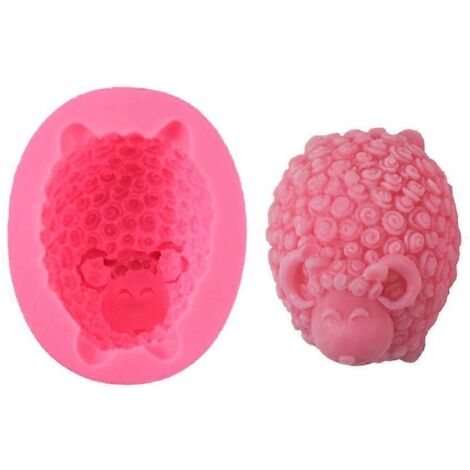Moule à Bougie Silicone 3D en Forme de Mouton pour Résine et Cire Décorative (1/4)