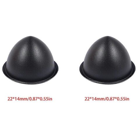 2 pièces bouchons anti-poussière 14mm 24mm pour haut-parleurs, capot protection audio en papier rigide noir. (1/4)