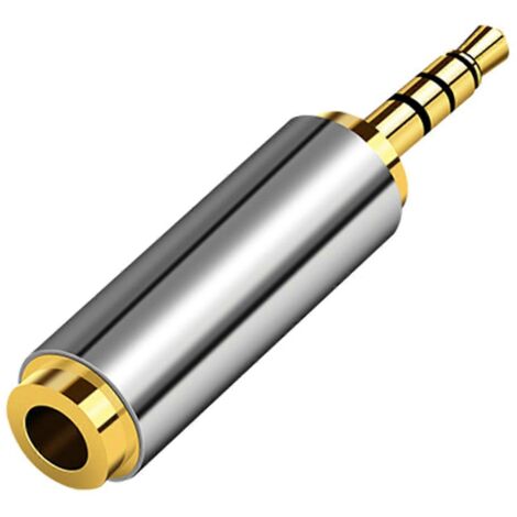 Adaptateur Stéréo 3.5mm mâle vers 2.5mm femelle - Convertisseur Audio 1/8" - Câble Jack 3.5 à 2.5mm (1/4)