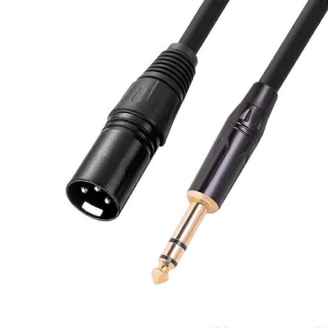 Câble TRS 6,35mm vers XLR Mâle 3 Broches 1m - Câble Équilibré 1/4 de Pouce (1/4)