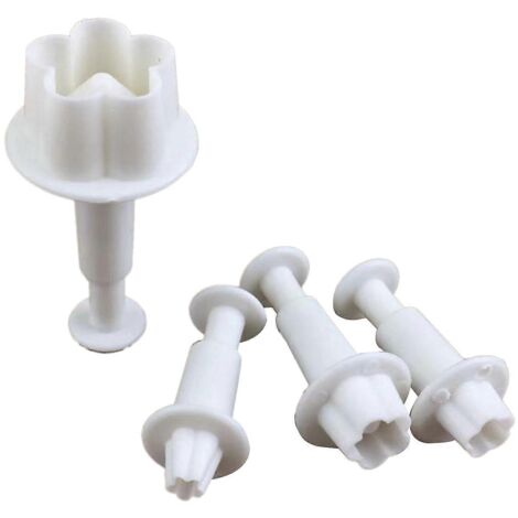 4 Pièces Emporte-Pièces à Fleurs pour Glaçage et Pâte à Sucre, Outils de Décoration de Gâteau DIY (1/4)
