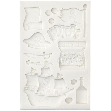 Moule à Savon et à Chocolat en Forme de Coffre au Trésor Pirate pour Pâtisserie Cadeau (1/4)