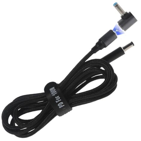 Câble d'alimentation magnétique 1,8m DC 5,5x2,1mm vers 4,0x1,7mm pour ordinateur portable Lenovo Ideapad et HP (1/4)