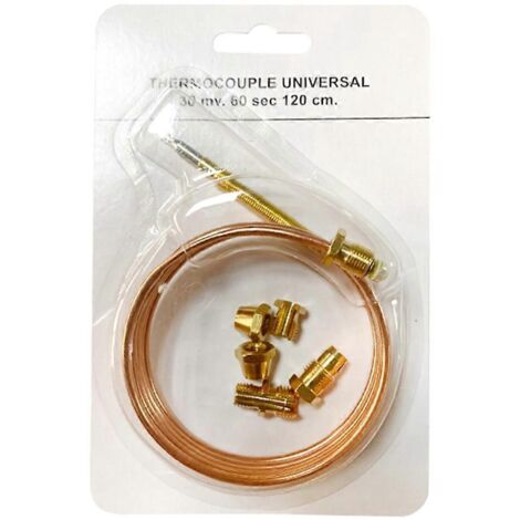 Thermocouple universel pour poêles et cheminées avec 5 pièces de fixation (1/4)