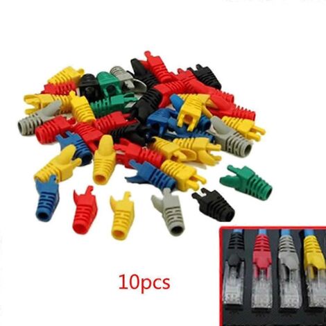 10 pièces bouchons de protection pour connecteurs RJ45 8P8C, embouts de câble réseau - 10 unités (1/4)