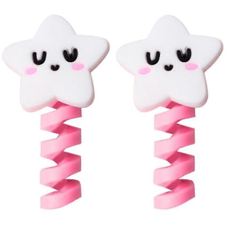 2 Pièces Support de Câble en Silicone pour USB, Souris, Casque et Fils de Données - Étoile (1/4)