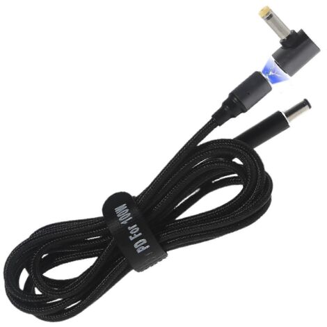 Câble d'alimentation magnétique 1,8 m avec connecteurs 5,5x2,1mm vers 4,0x1,7mm pour ordinateur portable Lenovo Ideapad (1/4)