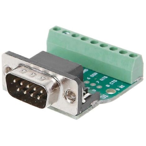 Adaptateur D-SUB DB9 Mâle/Femelle RS232 vers Bornier Terminal pour Câble Série (1/4)