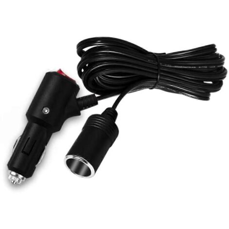 Câble d'allonge pour allume-cigare 12V/24V, longueurs 1m à 3m pour voiture