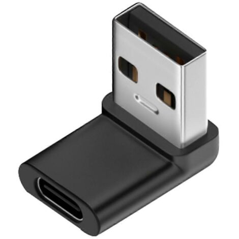 Adaptateur USB 3.0 Mâle vers Femelle Type C à Angle Droit 90° - Extension USB-C