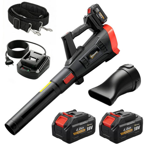 Soffiatore a Batteria 18V Brushless 600W, 3 Velocità con Turbo Boost, Caricabatterie Incluso, Leggero e Portatile per Giardino (1/5)