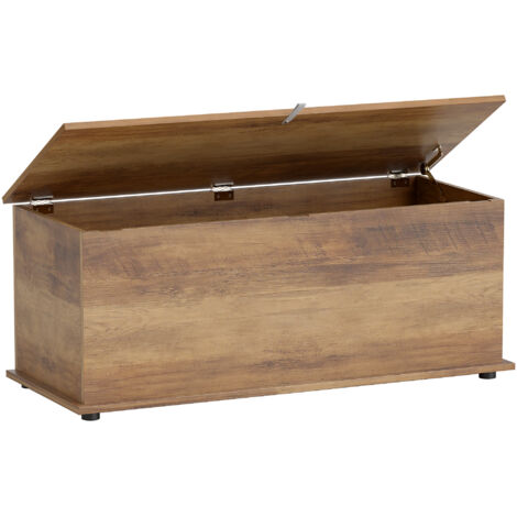 Panca in legno bianco con contenitore multiuso 100x40x40cm pour entrée et chambre, rangement pratique et design moderne. (1/5)