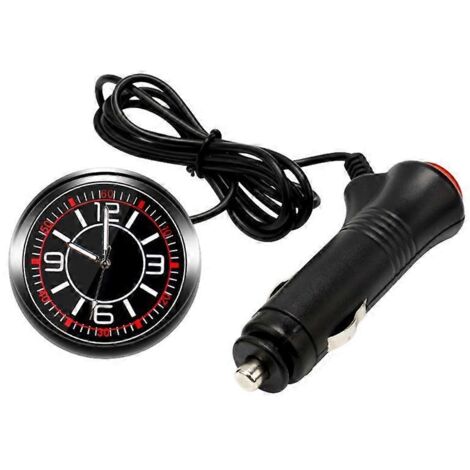 Voiture Horloge Mini Tableau de Bord Horloge Universelle Décoration Auto Cadeau Amis Modèle Allume-Cigare (1/4)