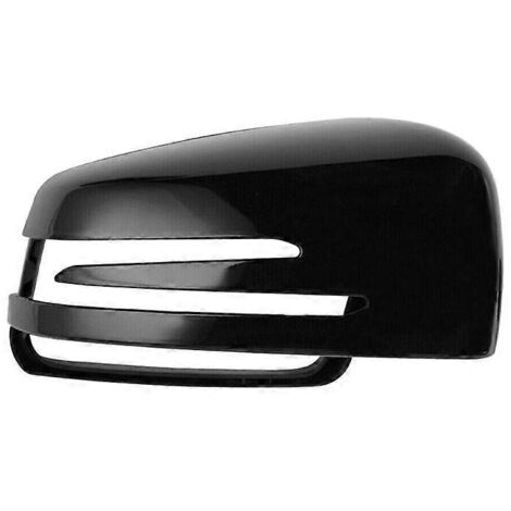 Rétroviseur extérieur droit noir brillant pour Mercedes W204 X204 - Capuchon de coque de rétroviseur latéral, garniture noire brillante (1/4)