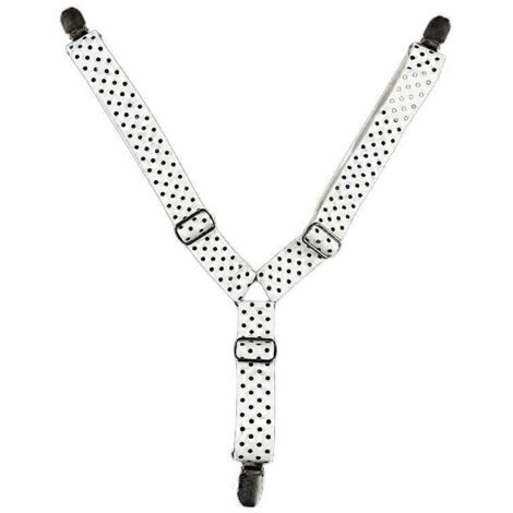 Voici une proposition de titre produit en français (190 caractères maximum) :

Couche chien anti-glissade, bande ventre élastique réglable, harnais lombaire blanc à pois noirs, accessoires pour chien, (1/4)