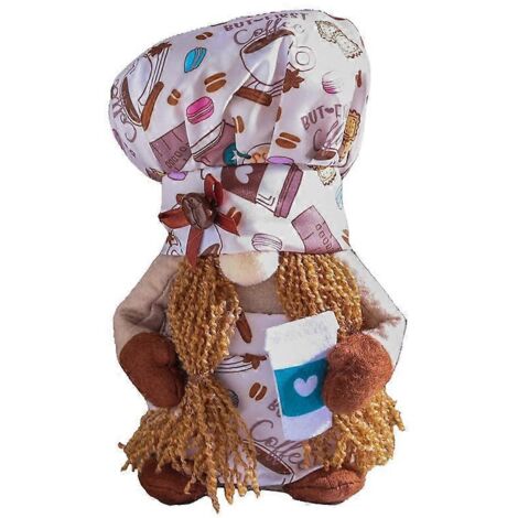 Voici une proposition de titre en français (moins de 190 caractères) :
"Figurine en peluche Gnome Barista Déco Cuisine Tomte suédois Lutin Chef Bar Café Cadeau Original" (111 caractères) (1/4)