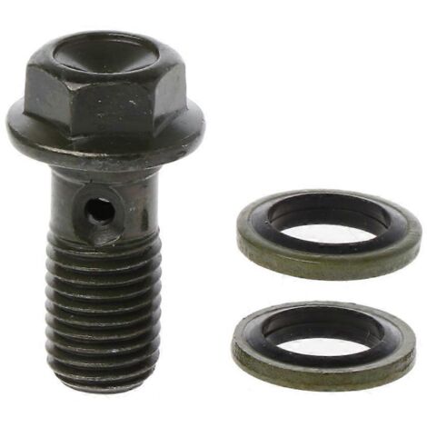 Voici une proposition de titre produit en français, optimisé pour le SEO et respectant la limite de 190 caractères :
Vis creuse de frein moto M10 x 1.25, boulon banjo double pour étrier de frein, rac (1/4)