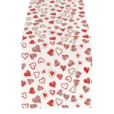 Voile de table pour dîner de Saint-Valentin, nappe lavable en matériau durable, taille moyenne, Style2, résistant et élégant. (1/4)