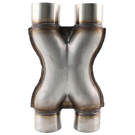 Silencieux d'échappement Crossover X Pipe avec DB Killer, réducteur de bruit, silencieux sport, diamètre 2.25"/2.5"/3.0 pouces - compatible moto et auto. (1/4)