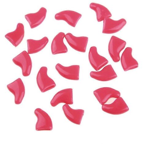 Voici une proposition de titre en français (187 caractères) :
Lot de 20 capuchons pour griffes de chat et chien, doux et colorés, anti-rayures, taille XS, rose pêche, protège-griffes souples pour ani (1/4)