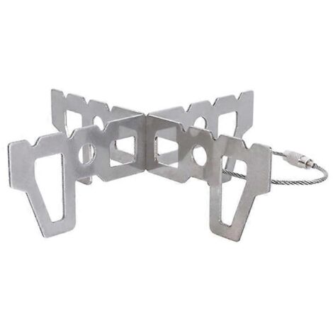 Support croisé pour réchaud de camping extérieur mini, support à alcool pliable, grille de cuisson légère pour randonnée et survie. (1/4)