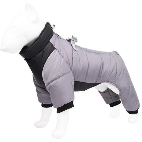 Veste chaude et coupe-vent pour petit chien, manteau d'hiver pour animal de compagnie, cadeau taille 3XL gris. (1/4)