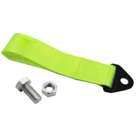 Sangle de remorquage renforcée 4400LBS, corde de dépannage en nylon pour véhicules, sangle de traction d'urgence robuste et résistante. (1/4)