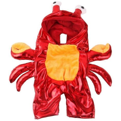 Voici une proposition de titre en français, optimisé pour le référencement et ne dépassant pas 190 caractères :
Costume Halloween Nouvel An Chien Crab Thème, Hoodie Pyjama pour Petit Chien, Taille S, (1/4)