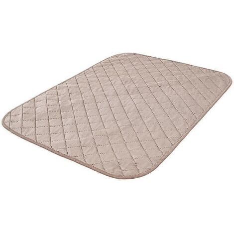 Tapis de propreté lavable et réutilisable pour chien, coussin absorbant pour chiot, coussin de voyage antidérapant, taille L, couleur beige (1/4)
