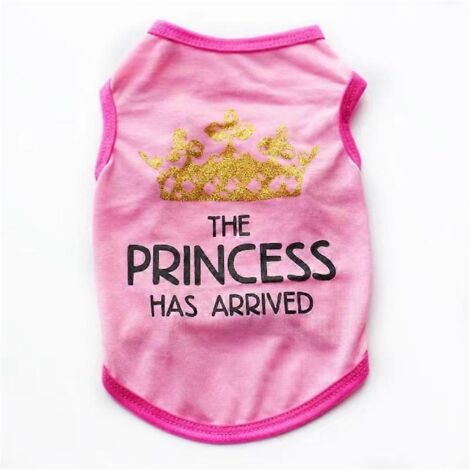 Voici une proposition de titre en français, respectant la limite de 190 caractères :
Vêtement d'été en coton pour chien - Robe princesse rose pour petit chien (Pug, Shih Tzu) - Taille XS - Costume lé