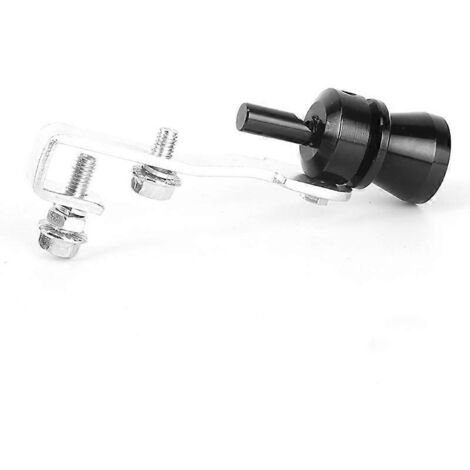 Sifflet Turbo Auto pour Échappement, Valve Blow Off universelle en aluminium, Accessoire auto pour bruit de moteur, Pot d'échappement noir pour voiture (1/4)
