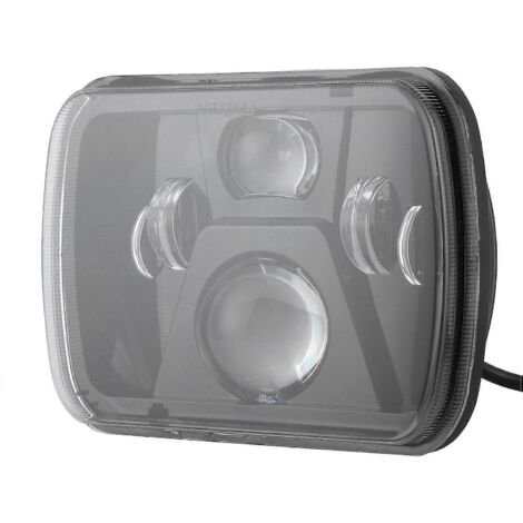 Lampe LED carrée H4 7 pouces, phare haute luminosité 12-24V, compatible Jeep YJ, éclairage puissant et durable. (1/4)