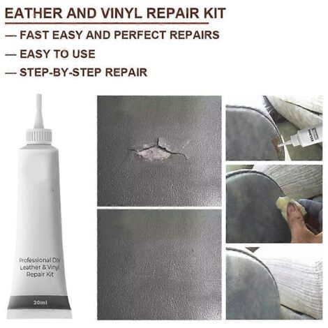 20ML gel réparation cuir PU pour sièges auto, agent anti-rayures durable, restauration sièges voiture cuir synthétique, multi-usage.