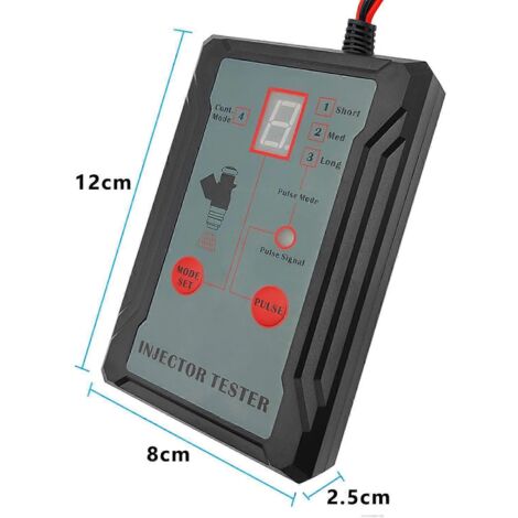 Testeur et adaptateur pour injecteurs de carburant, kit d'outils de nettoyage DIY pour le diagnostic et le nettoyage des injecteurs 12V/5V S (1/4)