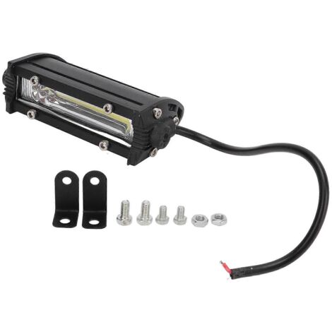 Barre LED 18W Simple Rangée 6000K Phares de Conduite Auto Universels pour Camion, ATV, SUV, 4x4 Tout-Terrain. (1/4)
