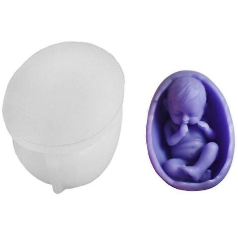 Coquille d'œuf bébé figurine moule silicone bougie résine époxy, statue artisanale pour décoration, moule à chandelle original. (Caractères : 129) (1/4)