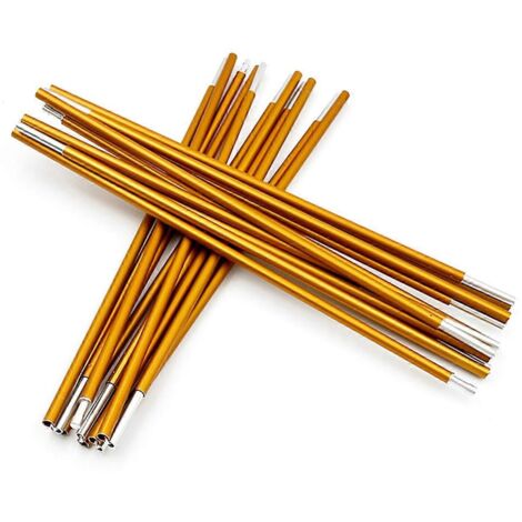 Tiges de tente de camping en aluminium léger 7,9 mm, poteaux rétractables dorés, remplacement amélioré pour tente (1/4)