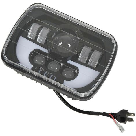 Phare LED Carré 5x7 pouces 90W, Projecteur Feux de Route/Croisement, IP67 Étanche pour Auto et Moto (1/4)