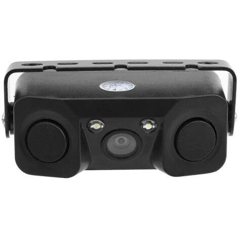 Caméra de recul HD pour voiture avec capteur radar de stationnement, lumière LED et vision nocturne - Kit rétroviseur arrière haute définition. (1/4)