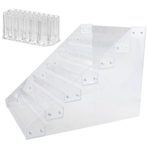 Rack de rangement peinture 7 étagères, support mural pour bouteilles et pinceaux, organisateur d’atelier d’art, présentoir à peinture et accessoires.