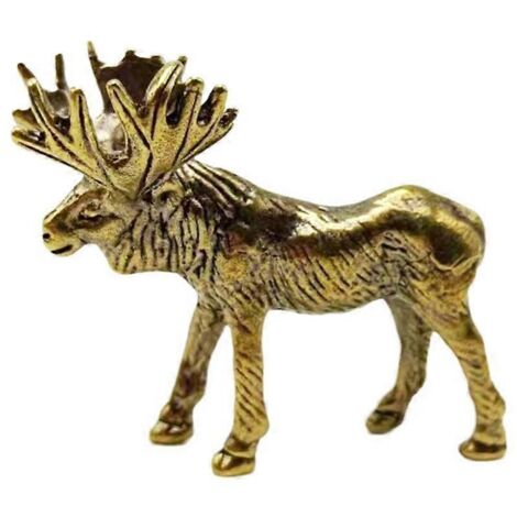 Voici une proposition de titre en français (moins de 190 caractères) :
Statue cerf en laiton vieilli vintage, sculpture détaillée pour collectionneurs et décoration intérieure (1/4)