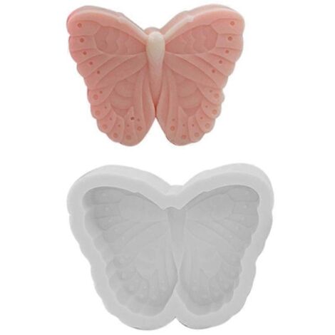 Moule silicone papillon 3D pour bougie, résine époxy, plâtre, réaliste, réutilisable, facile à démouler, DIY artisanat. (1/4)