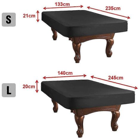 Table de billard housse Oxford enduit PVC imperméable argenté extérieur ping-pong ta (1/4)