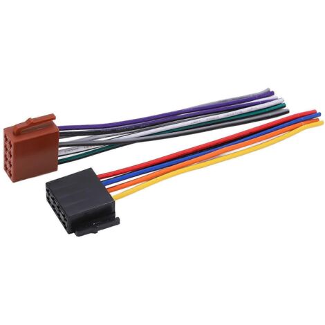 Lot de 2 adaptateurs ISO faisceau ABS métal connecteur radio auto compatible C230 2000.
